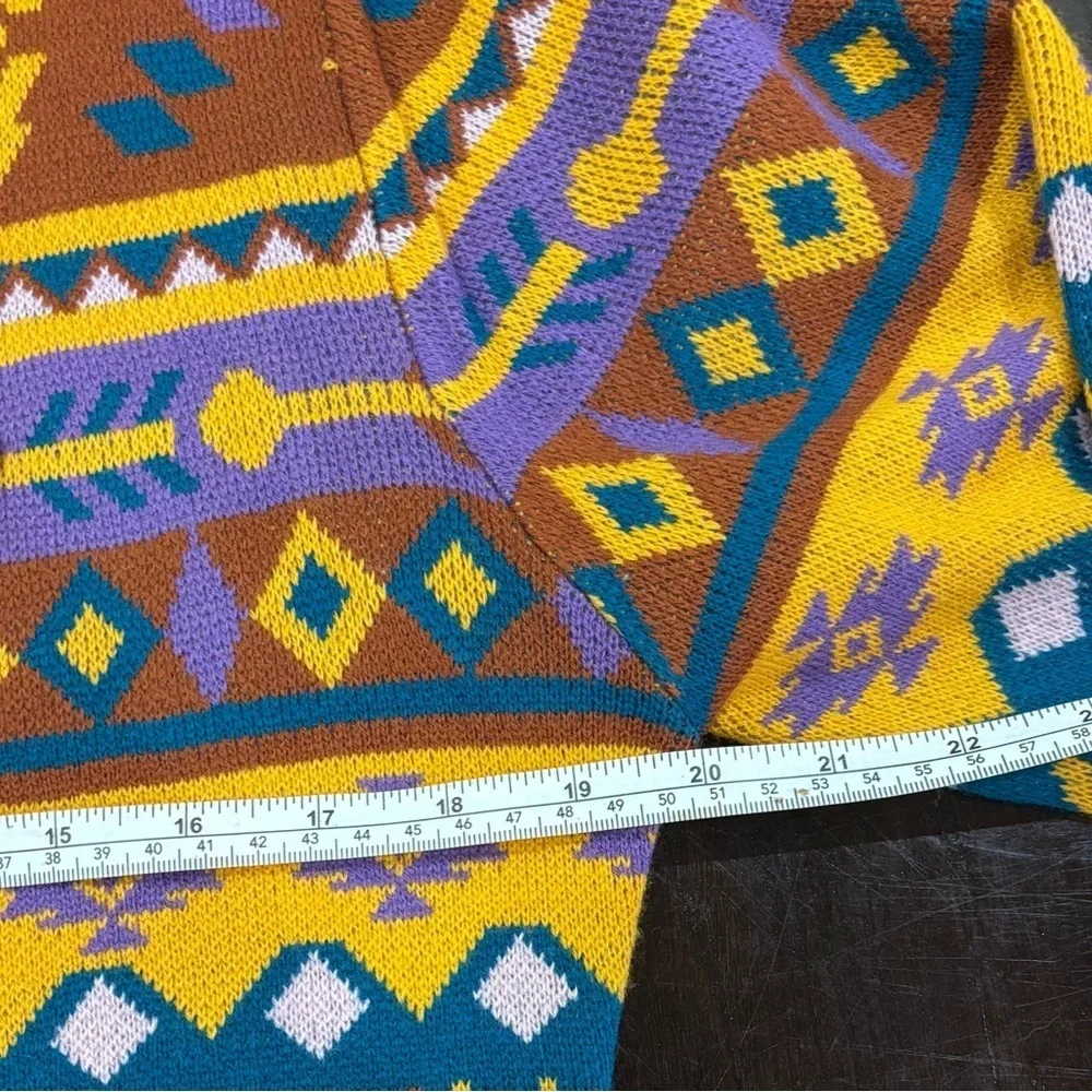 Savanna Jane Boho Western Country Aztec Oversized Cardigan Sweater Size Small